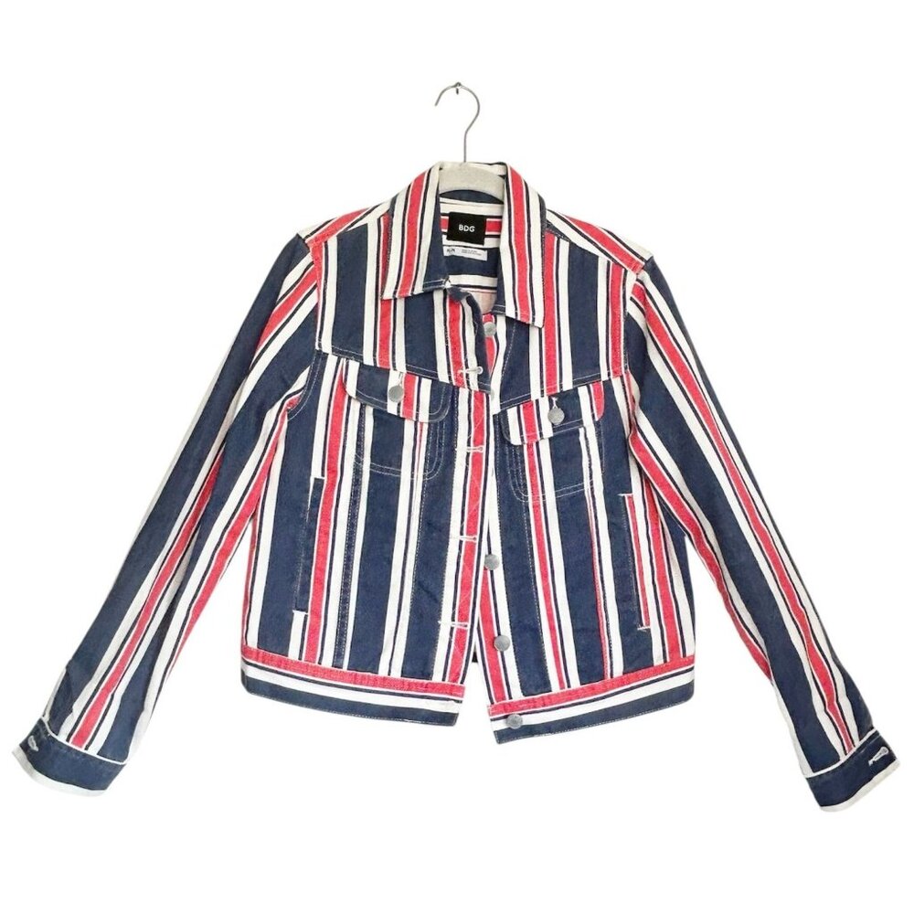 BDG by Urban Outfitters Women's Striped Jean Jacket - Sz M